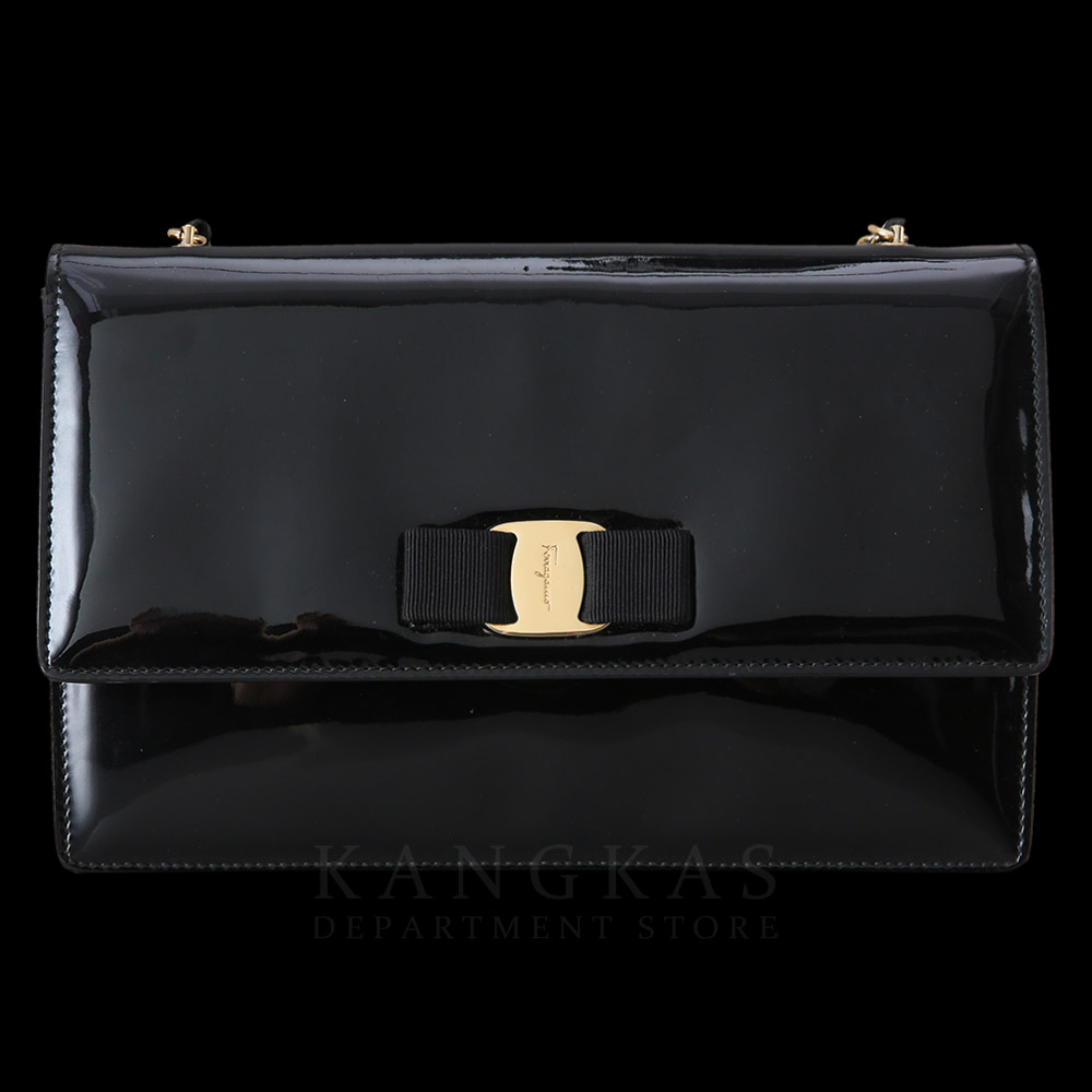 FERRAGAMO(USED)페레가모 페이던트 바라리본 체인 숄더백